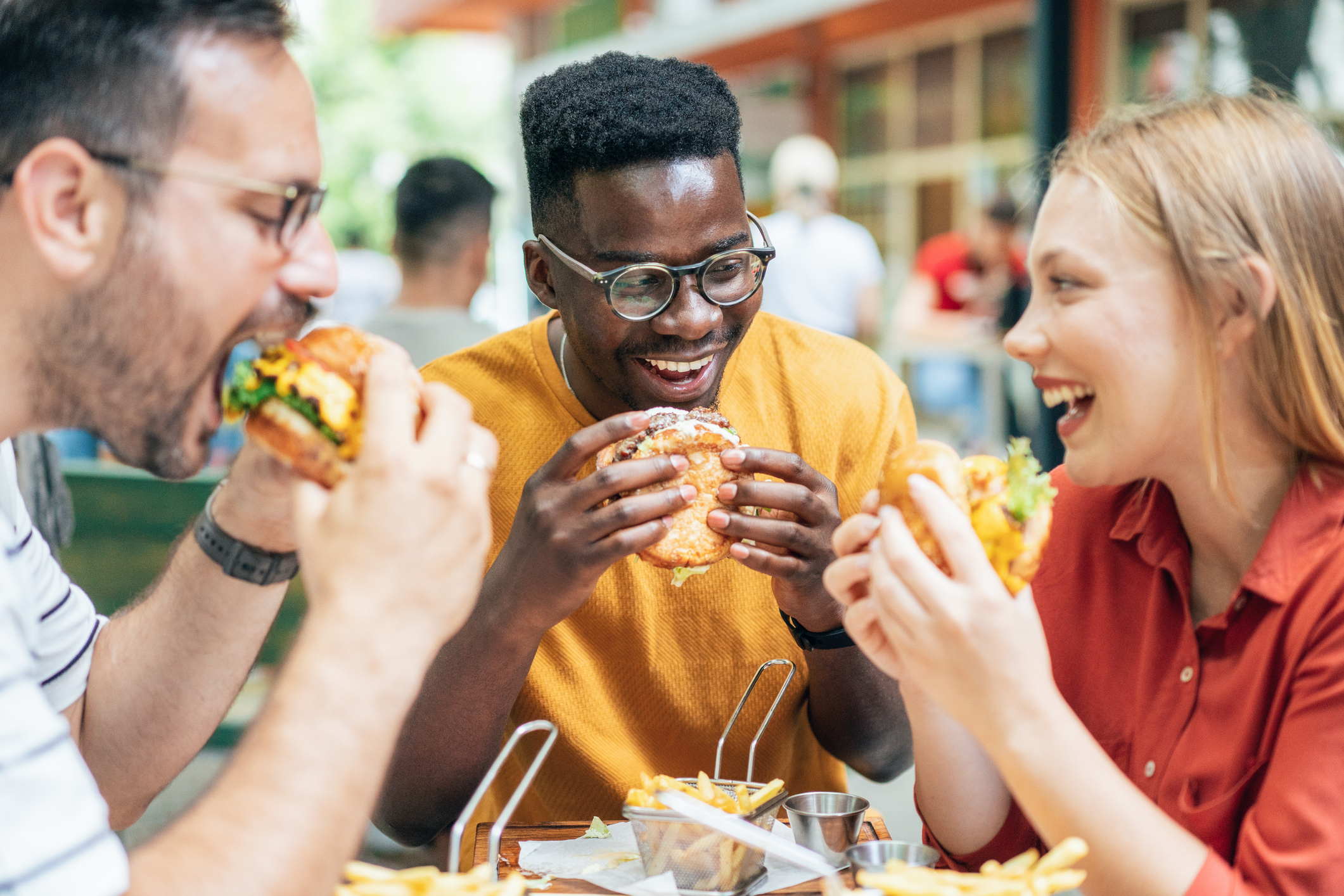 Friends and fast food Friends and fast food