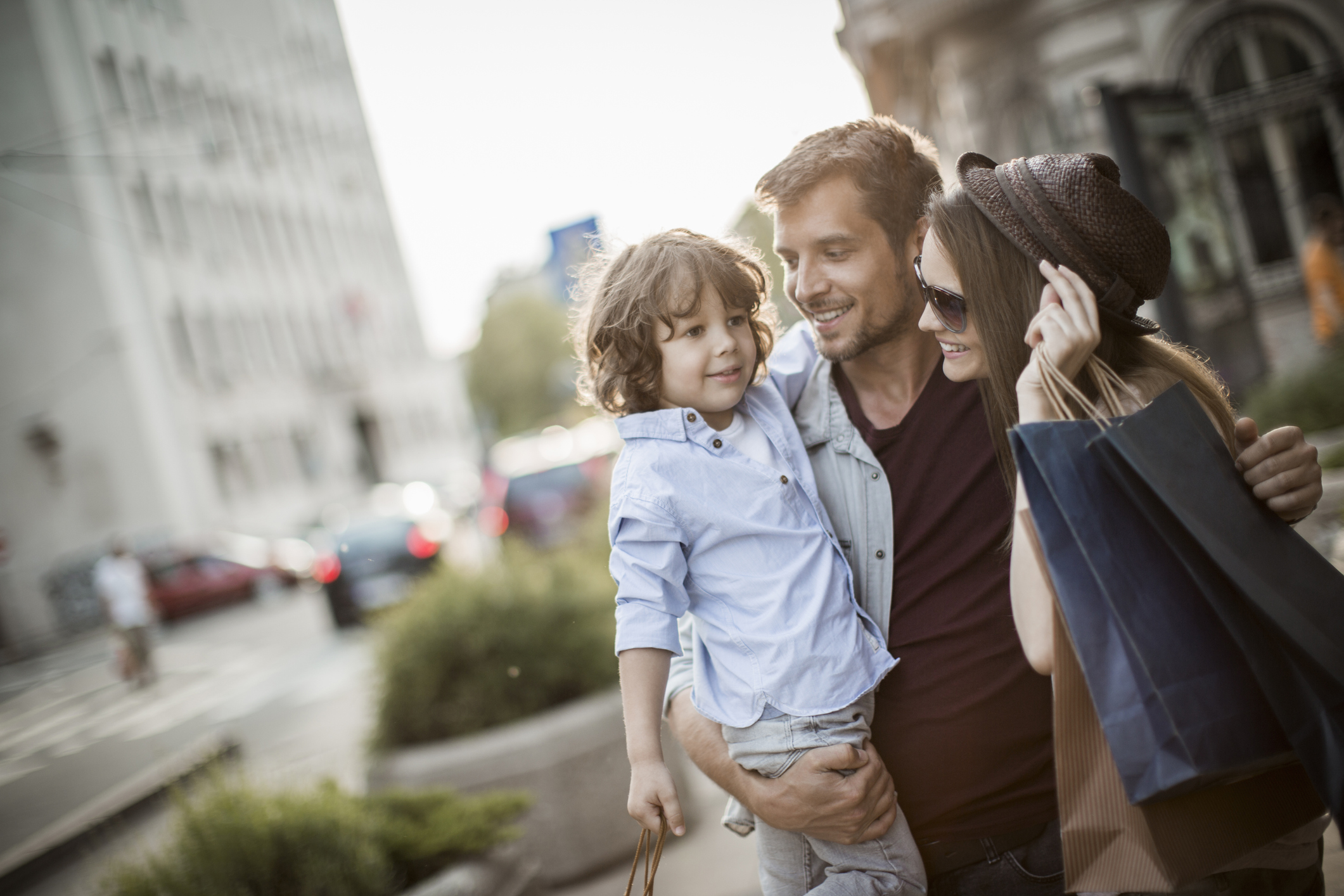 Happy young family